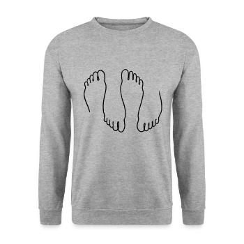 pieds - Sweat-shirt Unisexe - gris chiné - Devant - Alina (178cm) & Michal (187cm)