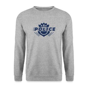 Police Police Dog PoliceWoman Police Officer Bull - Unisex Sweatshirt - salt & pepper - Front - Alina (178cm) & Michal (187cm)