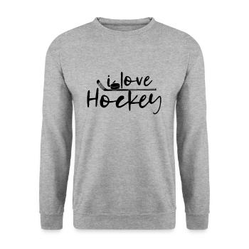 Hockey hockey hockey équipe de hockey en salle de hockey - Sweat-shirt Unisexe - gris chiné - Devant - Alina (178cm) & Michal (187cm)