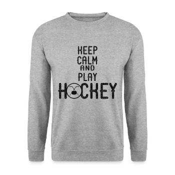 Hallenhockey - Unisex Pullover - Weißgrau meliert - Vorne - Alina (178cm) & Michal (187cm)