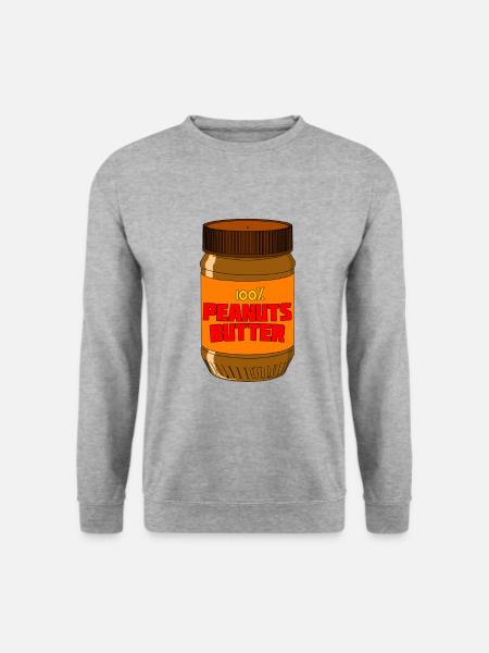 Idée cadeau 100% beurre de cacahuète pour les fans de cacahuètes - Sweat-shirt Unisexe - gris chiné