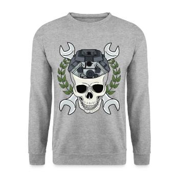 Mécanicien automobile visseurs mécaniciens amateurs voiture - Sweat-shirt Unisexe - gris chiné - Devant - Alina (178cm) & Michal (187cm)