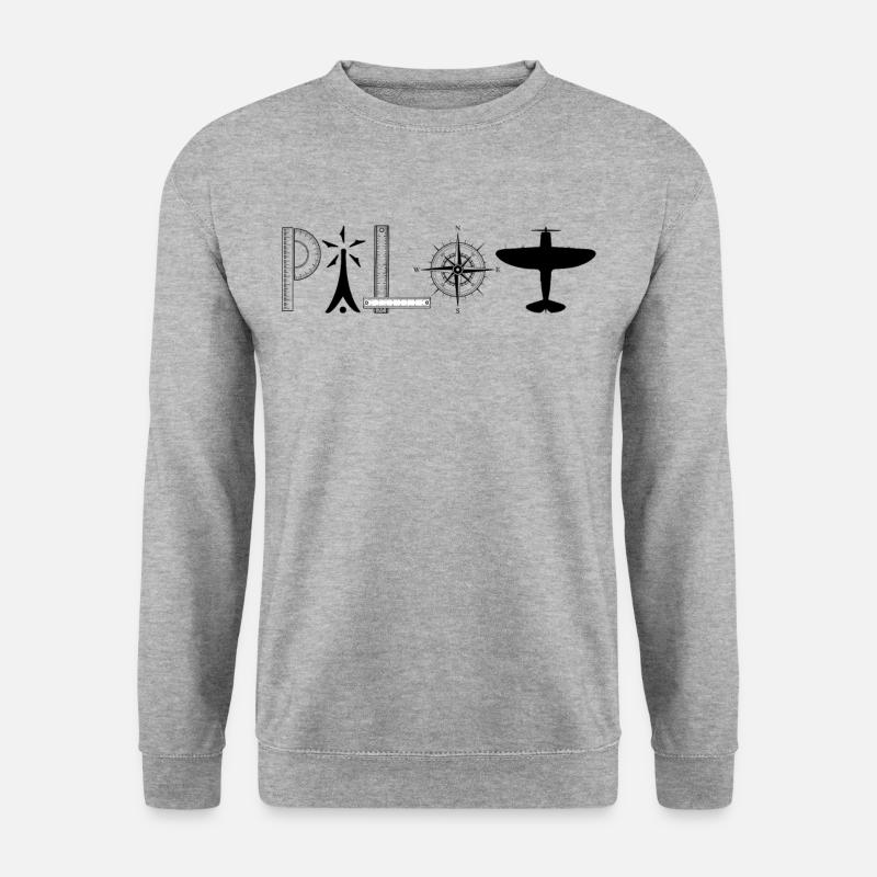 Pilot pilots gift - Unisex Sweatshirt - salt & pepper