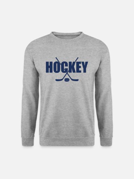 Hockeyspieler Feldhockey Hallenhockey Sport Hockey - Unisex Pullover - Weißgrau meliert
