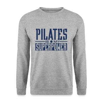 Pilates Trainer - Unisex Sweatshirt - salt & pepper - Front - Alina (178cm) & Michal (187cm)