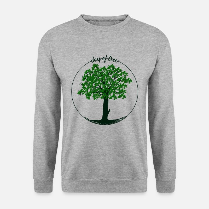 Schöner Baum zum tag des Baumes Geschenkidee - Unisex Pullover - Weißgrau meliert