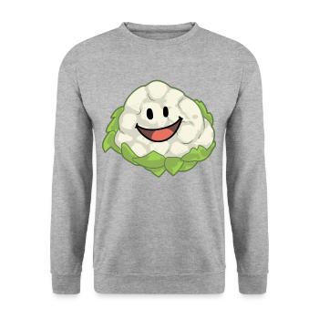 Chou-fleur Chou Légumes Végétalien Sain - Sweat-shirt Unisexe - gris chiné - Devant - Alina (178cm) & Michal (187cm)