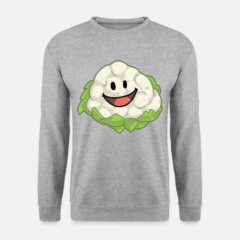 Blumenkohl Kohl Gemüse Veganer Gesund - Unisex Pullover - Weißgrau meliert