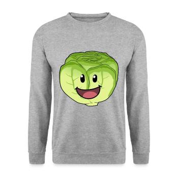 Cabbage cabbage cabbage vegetable vegan food - Unisex Sweatshirt - salt & pepper - Front - Alina (178cm) & Michal (187cm)