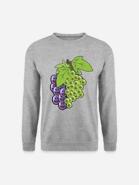Grapes Grapes Fruit Vine Vegans - Unisex Sweatshirt - salt & pepper