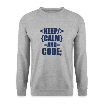 Coding - Unisex Sweatshirt - salt & pepper - Front - Alina (178cm) & Michal (187cm)