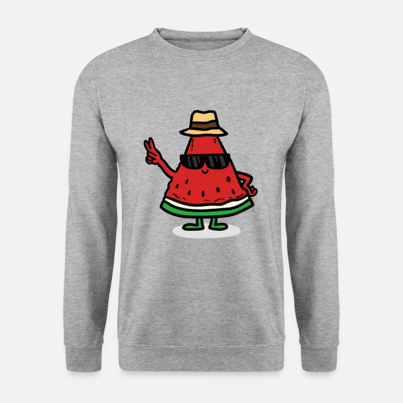 Ananas Hochzeit , Pineapple Marry - Unisex Pullover - Weißgrau meliert