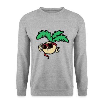 Rad Dish, Cool Radish - Unisex Sweatshirt - salt & pepper - Front - Alina (178cm) & Michal (187cm)