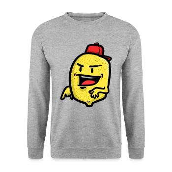 DJ Lemon, DJ Lemon - Sweat-shirt Unisexe - gris chiné - Devant - Alina (178cm) & Michal (187cm)