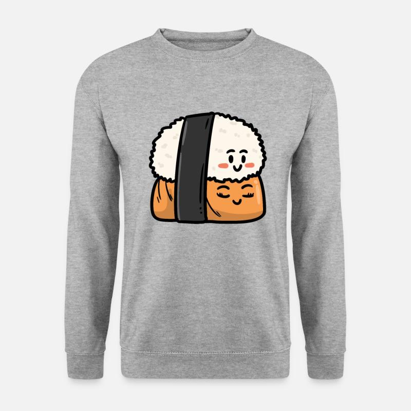 Sushis Love , Cute - Unisex Pullover - Weißgrau meliert