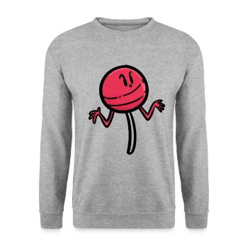 Sucer ou lécher, sucette - Sweat-shirt Unisexe - gris chiné - Devant - Alina (178cm) & Michal (187cm)