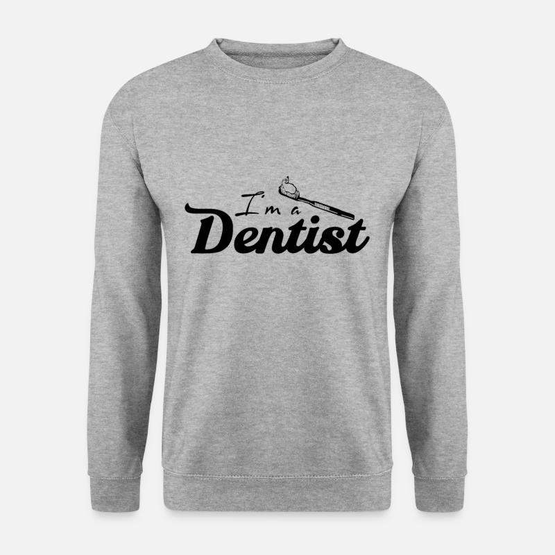 Zahnarzt - Unisex Pullover - Weißgrau meliert