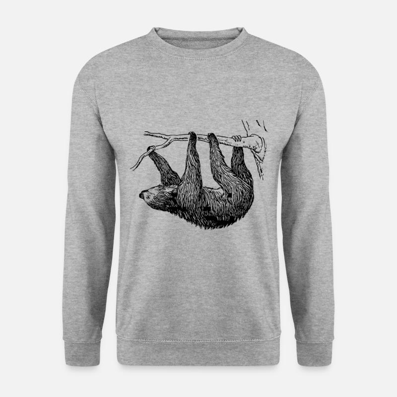 Faultier - Unisex Pullover - Weißgrau meliert