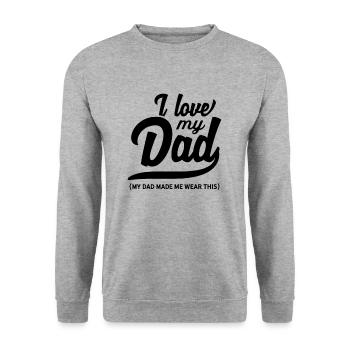 Father's Day Father's Day Father's Day Father's Day - Unisex Sweatshirt - salt & pepper - Front - Alina (178cm) & Michal (187cm)