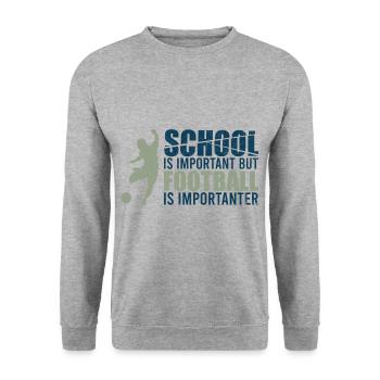 Le football est important - Sweat-shirt Unisexe - gris chiné - Devant - Alina (178cm) & Michal (187cm)