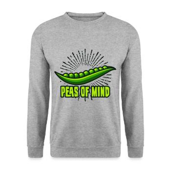 Idée de cadeau drôle de pois haricot - Sweat-shirt Unisexe - gris chiné - Devant - Alina (178cm) & Michal (187cm)