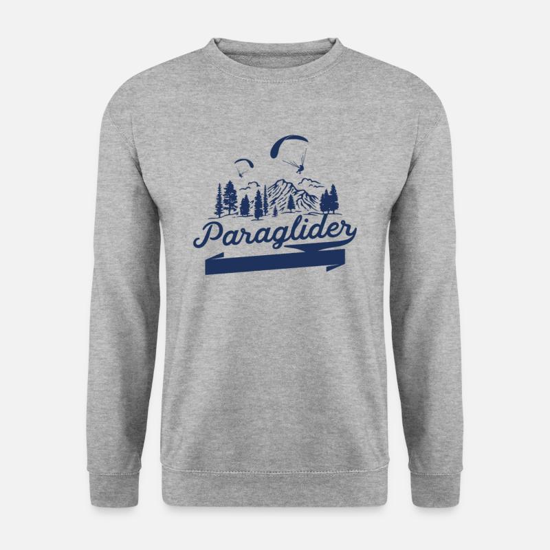 Pilot Paraglider Paragliding Flying Paraglider - Unisex Sweatshirt - salt & pepper