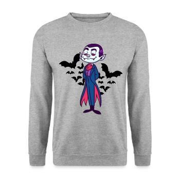Vampire Kid Vampire Kid - Unisex Sweatshirt - salt & pepper - Front - Alina (178cm) & Michal (187cm)