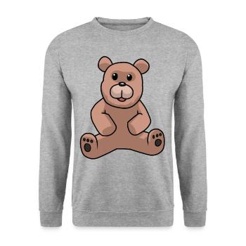 Teddy Ours en peluche Enfants Toddler Ours brun Bébé - Sweat-shirt Unisexe - gris chiné - Devant - Alina (178cm) & Michal (187cm)