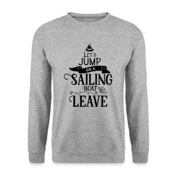 Voilier voilier voile navigant école de voile voile - Sweat-shirt Unisexe - gris chiné - Devant - Alina (178cm) & Michal (187cm)