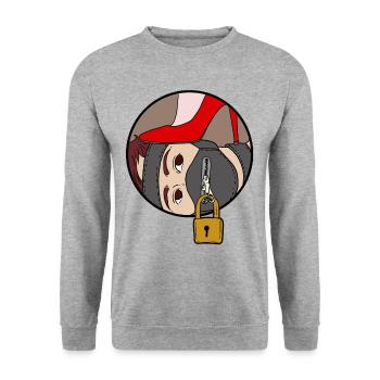 submissive Slave Domina Femdom Female Domination BDSM - Unisex Sweatshirt - salt & pepper - Front - Alina (178cm) & Michal (187cm)