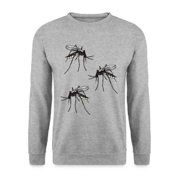 Mosquito MosquitoEs Insects Bloodsucker Pest - Unisex Sweatshirt - salt & pepper - Front - Alina (178cm) & Michal (187cm)