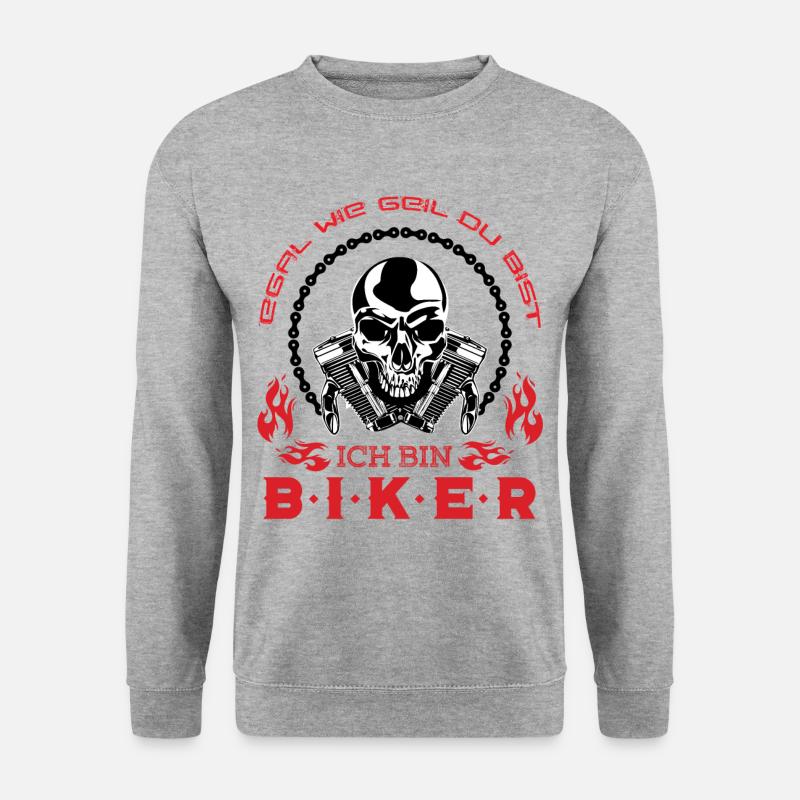 Motorradfahrer Spruch - Unisex Pullover - Weißgrau meliert