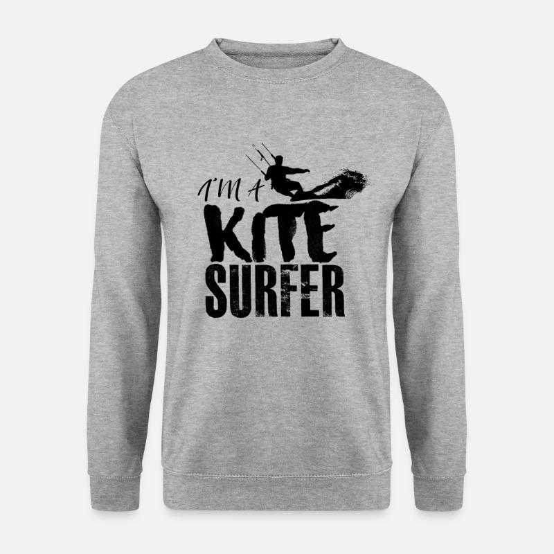 Kitesurfen - Unisex Pullover - Weißgrau meliert
