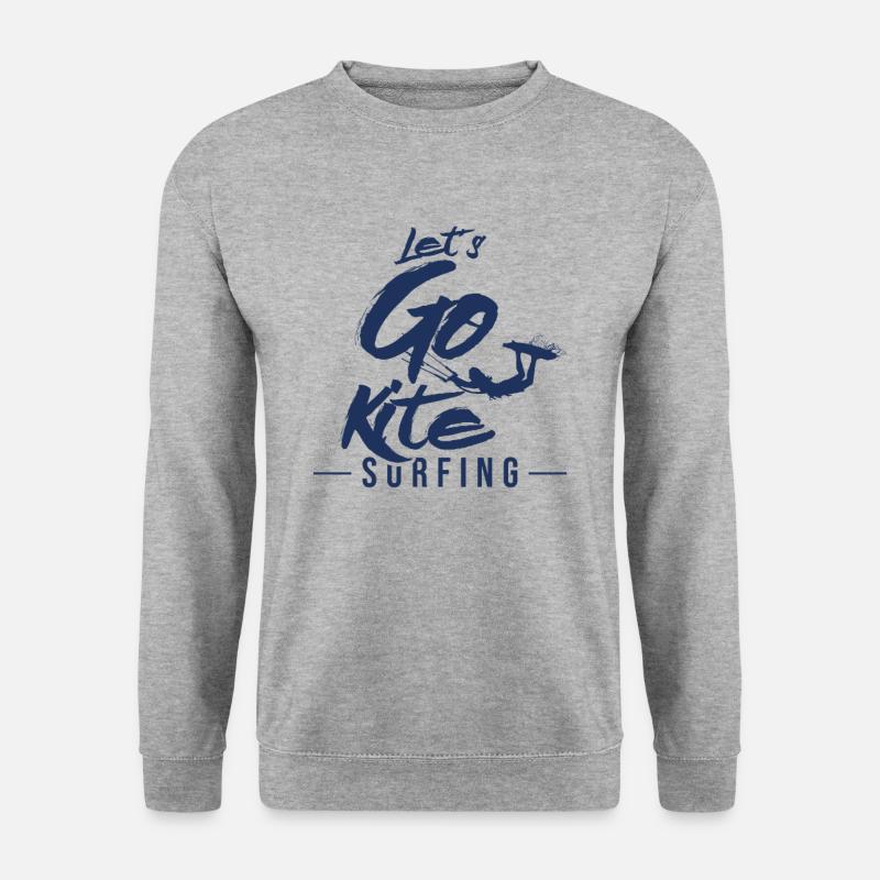 Kiteboarden - Unisex Pullover - Weißgrau meliert