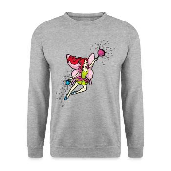 Cleaning lady cleaning fairy cleanliness order fairy - Unisex Sweatshirt - salt & pepper - Front - Alina (178cm) & Michal (187cm)
