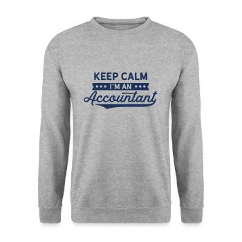 Buchhalter Buchhalter Buchhalter Buchhalter - Unisex Pullover - Weißgrau meliert - Vorne - Alina (178cm) & Michal (187cm)