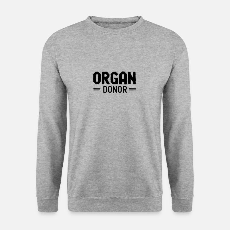 Organspender - Unisex Pullover - Weißgrau meliert