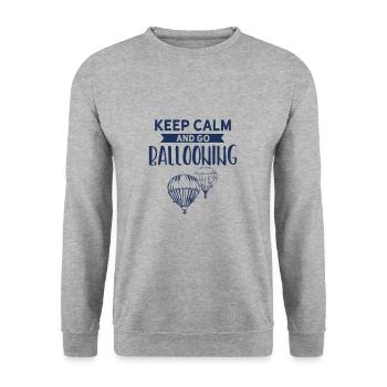 Vol Montgolfière Montgolfière Pilote - Sweat-shirt Unisexe - gris chiné - Devant - Alina (178cm) & Michal (187cm)