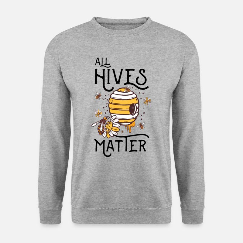 Bee hive beekeeper saying - Unisex Sweatshirt - salt & pepper