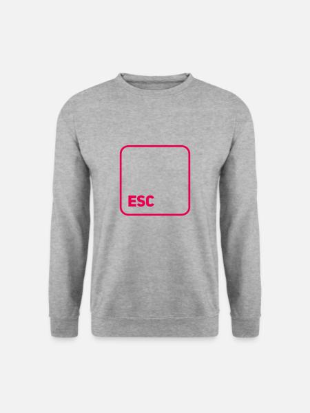 esc key - Unisex Sweatshirt - salt & pepper