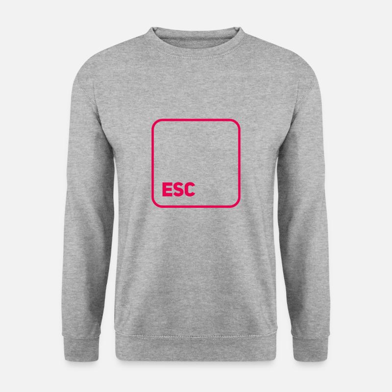esc key - Unisex Sweatshirt - salt & pepper