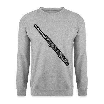 Flute Flute Oboe Flutist Flutist Musikverein - Unisex Sweatshirt - salt & pepper - Front - Alina (178cm) & Michal (187cm)