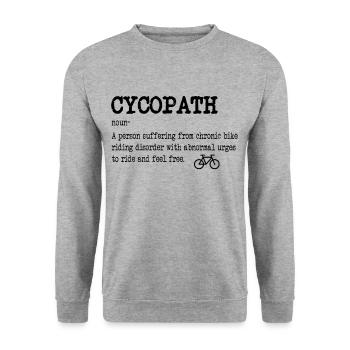 CYCOPATH Vélo de route, vélo de montagne et cadeau - Sweat-shirt Unisexe - gris chiné - Devant - Alina (178cm) & Michal (187cm)