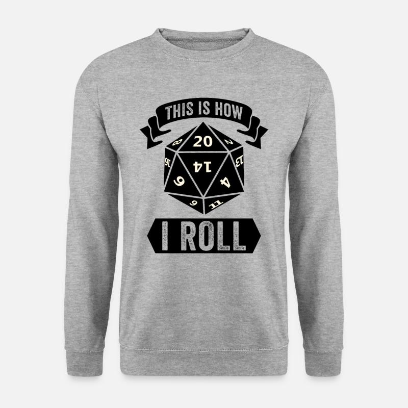 Dadi del gioco dei dadi del gioco di ruolo - Felpa unisex - grigio chiaro melange