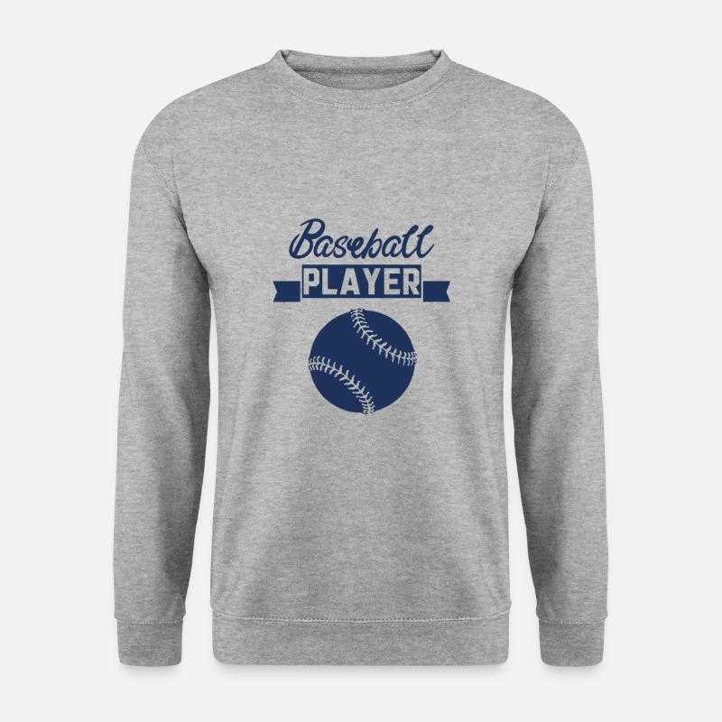 Baseball Baseball Baseball Baseball - Unisex Pullover - Weißgrau meliert