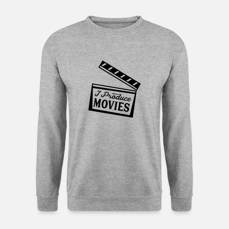 Filmemacher - Unisex Pullover - Weißgrau meliert