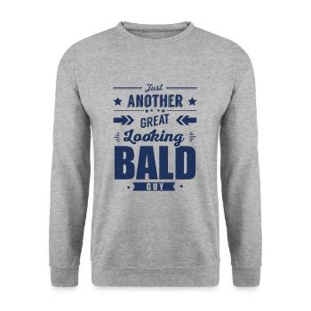 Chauve Chauve Pas de cheveux Chauves Pas de poils - Sweat-shirt Unisexe - gris chiné - Devant - Alina (178cm) & Michal (187cm)