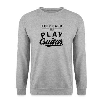 Guitarist - Unisex Sweatshirt - salt & pepper - Front - Alina (178cm) & Michal (187cm)