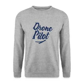 Drones - Unisex Sweatshirt - salt & pepper - Front - Alina (178cm) & Michal (187cm)