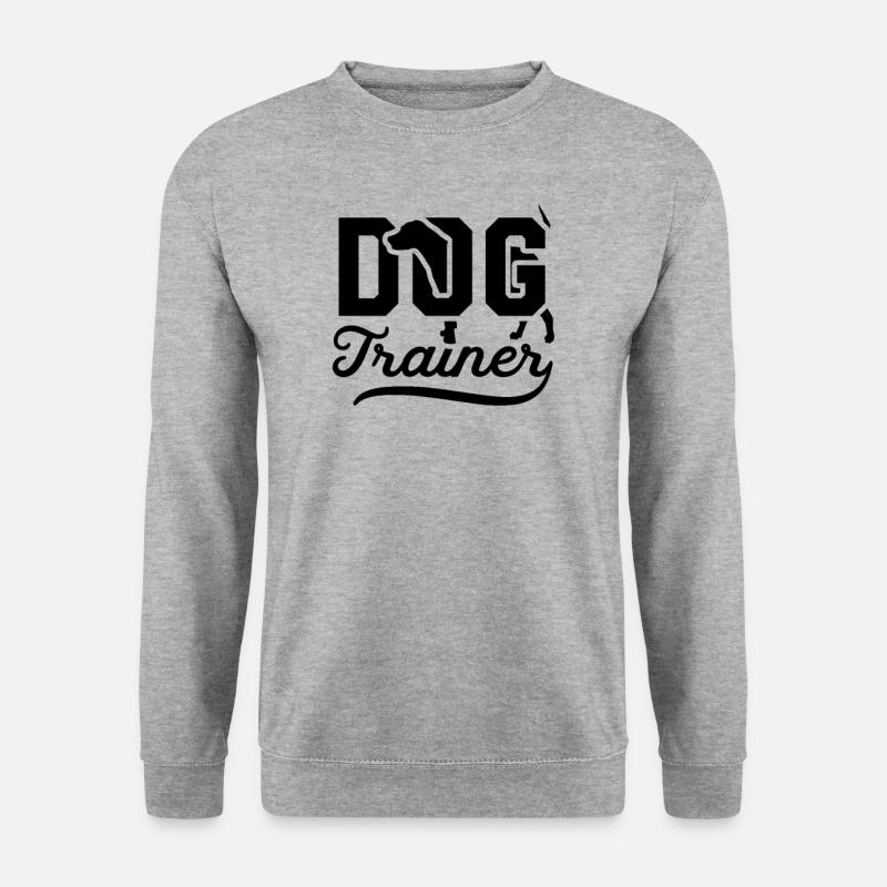 Hundetrainer - Unisex Pullover - Weißgrau meliert